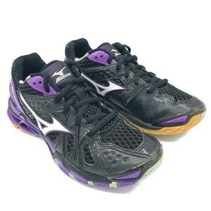Mizuno Wave Tornado 9 Black/Purple Volleyball Shoe